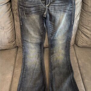 Maurices Dark Blue Embroidered Jeans